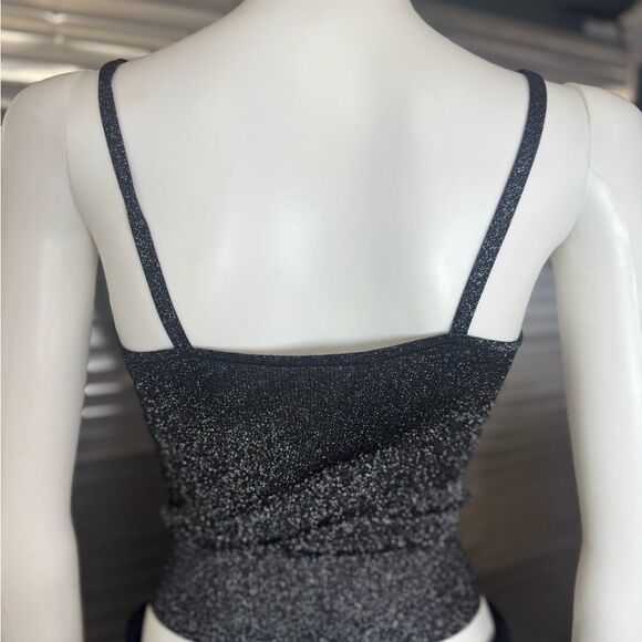 Chanel 22B Shimmering Black Tank Crop Camisole Top 40 - Picture 8 of 16